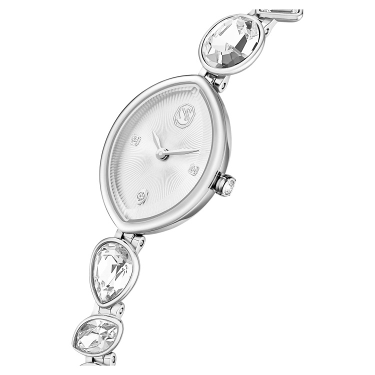 Gema watch Crystal bracelet, Silver tone, Stainless steel